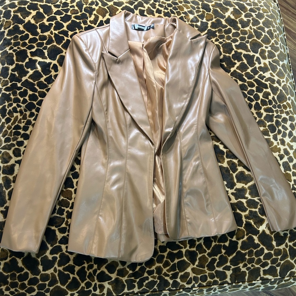 Missguided Blazer Pleather Jacket - image 2